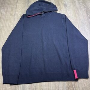 G/FORE Mens Navy Blue Cashmere Long Sleeve Knit Pullover Hooded Sweater Size XL